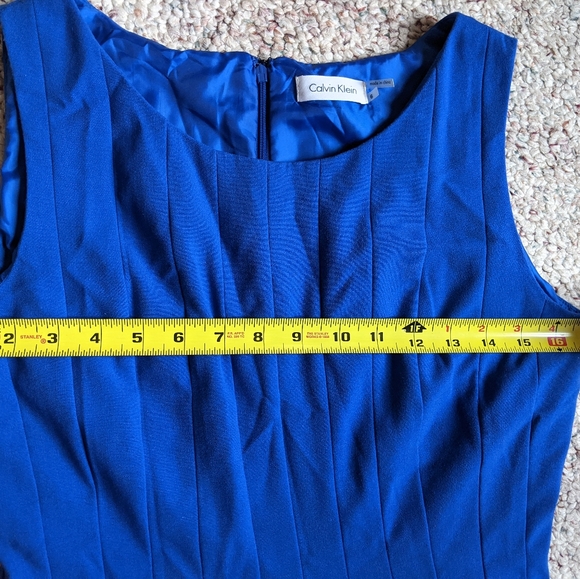 Calvin Klein sleeveless suit dress in blue - Picture 6 of 7